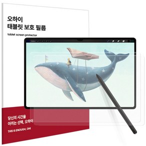 오하이 아이패드 갤럭시탭 뮤패드 PET 사각사각 종이질감 지문방지 저반사 블루라이트 차단 액정보호필름 2매, 2개