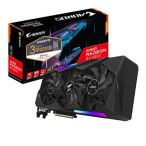 기가바이트 AORUS 라데온 RX 6800 Maste D6 16GB 그래픽카드 피씨디렉트 GV-R68AORUS M-16GD