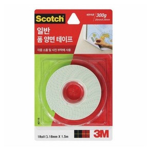 3M 2115 폼 양면 테이프 18mm x 1.5m, 1개