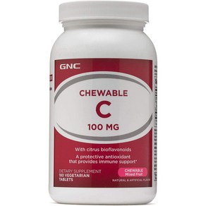 GNC 씹어먹는 비타민C 100mg 180베지츄어블정 x 1통, 1개, 180개입, 180정