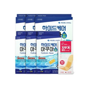 제일헬스사이언스 하이드케어 아쿠아 특대형 4매 x 3개 + 하이드케어 아쿠아 표준 10매 x 3개 + 지우개밴드 10매 멸균밴드, 1개