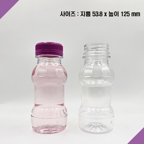 [보틀스] 150페트병 150미리 150ml 투명 페트병 주스병 플라스틱병 공병 소분병 작은병 소용량 미니병, 분홍(38파이), 1개