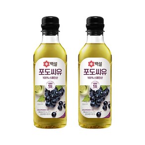 백설 포도씨유 500ml x2개, 2개