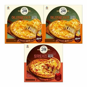 고메 어니언체다치즈 피자 325gx2개+고메 토마토치즈 피자 345g, 325g, 1세트