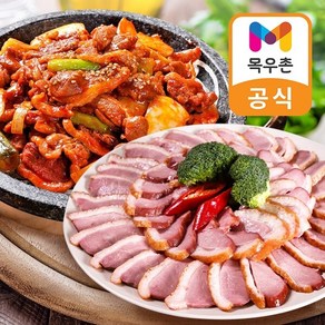 [목우촌] 허브갈릭 훈제오리 슬라이스 210g x 4팩(소스 2봉) 오리주물럭 250g x 2팩