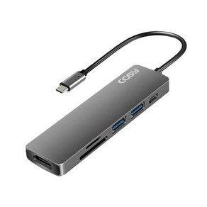 코시 타입C 멀티 HDMI USB3.0 PD충전 USB허브 DS4012UHC, 그레이, 1개