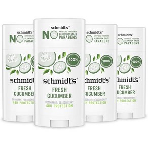 Schmidt's 슈미츠 비건 데오드란트 프레쉬 오이, 4개, 75g