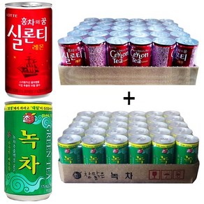 실론티 175ml(30캔) + 참맑은 녹차 175ml(30캔) 60캔