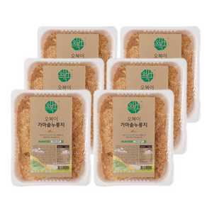 오복이 국내산 수제 현미 누룽지, 600g, 6개