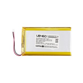 Coms 1260100 충전지 10000mAh 3.7V 리튬폴리머 UB460, 1개