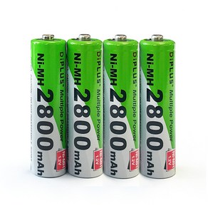 디아이플러스 AA 2800mAh 충전지 4알, 1개