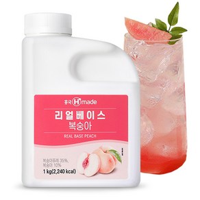 흥국F&B 리얼베이스 복숭아 1kg, 1개