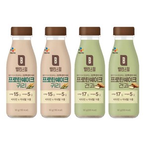 CJ 밸런스밀 프로틴쉐이크 2가지맛 귀리 견과 50g x 4개