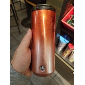 스타벅스 Starbucks 이중진공 레드 오렌지 그라데이션 스테인레스 보온보냉 텀블러 473ml