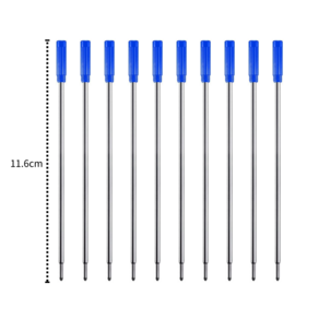 크로마 길이116mm 파랑 금속볼펜심 0.7 독일잉크 리필심 크로스볼펜등 호환 파랑 (10개)