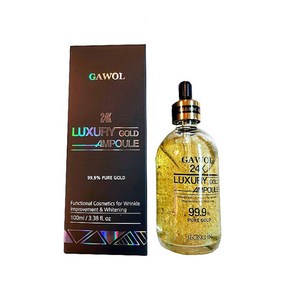 [추천상품] 가월 순금 99.9 % 24K 골드 솔루션 럭셔리 앰플 100ml / 골드에센스/여성화장품, 1개, 1000ml