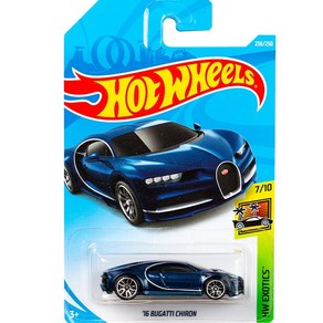 핫휠 HOT WHEELS 부가티 시론16 Bugatti Chion 미니카 스포츠카 모형, 블루, 1개