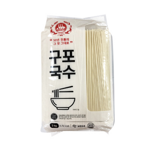 CJ 프레시 학표 구포국수 소면 3kg 진공소면 진공반죽, 2개