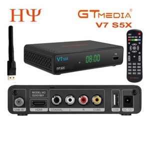 GTMEDIA 위성 TV 리시버 DVB-S S2 S2X H .265(8bit) 지지대 HD 1080P USB 와이파이 EU 플러그 V7 S5X, V7 S5X With WiFi, 5)V7 S5X With WiFi - 미국 플러그, 1개