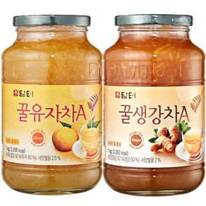 담터 꿀유자차A 1kg+꿀생강차A 1kg