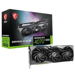 MSI 지포스 RTX 4070 TI SUPER 게이밍 X SLIM 16GB, 1개