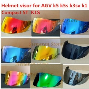 AGV K5 K5S K3SV K1 K1S 용 헬멧 바이저 컴팩트 ST 바이크 오토바이 렌즈 핀락 쉴드 액세서리 안경 Casco Moto, [18] Special Gold, 18)Special Gold