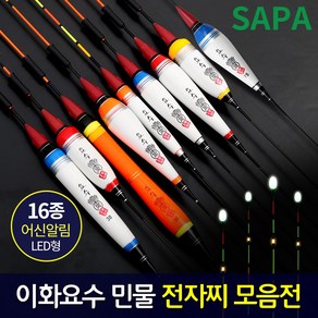 이화 요수 민물 전자찌 16종 LED 전자 낚시 찌, 황제 2점등 55cm 적색, 1개