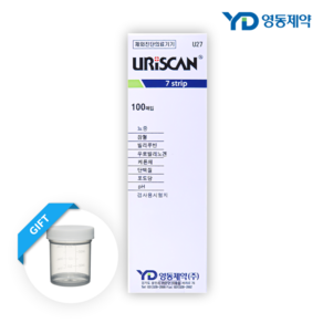 영동제약 유리스캔 유린 당뇨 단백뇨 소변검사지 소변시험지 케톤 단백질 2GP 4종 7종 10종, 100개