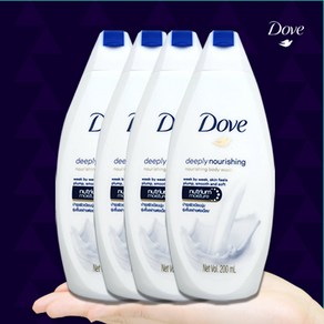 도브 딥플리 너리싱 바디워시, 200ml, 4개