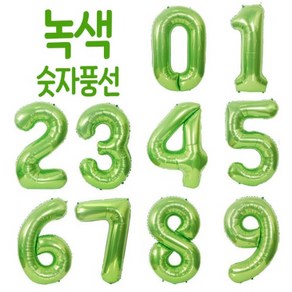 40인치 녹색 숫자 풍선