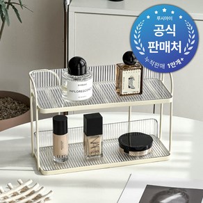 [리뷰검증템] 루시아이 바닐라 프레임 투명 선반, 1개