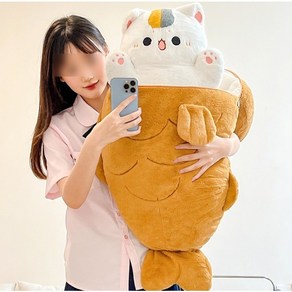 붕어빵 속 냥이 대형 쿠션인형 당근 속 토끼 강아지뼈 속 강아지 인형 45cm