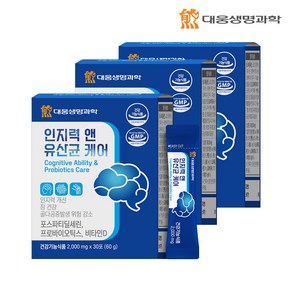 대웅생명과학 인지력&유산균 케어 포스파티딜세린 3중기능성, 3개, 60g