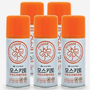 신신제약 모스키토 아웃도어에어로솔, 5개, 100ml