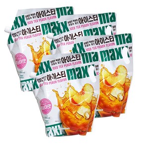 Maxx아이스티 복숭아향1.5리터 X 4봉 쟈뎅 맥스 복숭아티, 1.5L, 4개