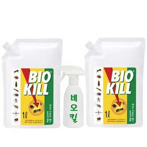 비오킬 살충제1리터 대용량 1+1세트+ 분무기, 1L, 2개