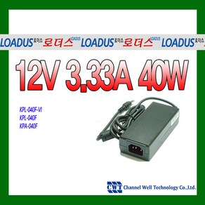 12V 3.33A 어댑터KPA-040F/PAA-060F/KPL040F 호환, 1개