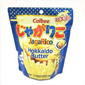 Calbee JagaRico (자가리코) 홋카이도 버터 감자 스낵 일본산 58.1g(2온스) (2팩), 2개, 58g