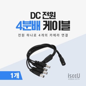 iseeU DC 전원 2분배 4분배 8분배 케이블 CCTV 어댑터 전원분배기 멀티잭