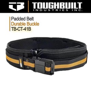 ToughBuilt 전문가용 TB-CT-41B 패딩 벨트 스틸 버클 허리 가방 테크 허브용 헤비 듀티 백 지지대, 1개