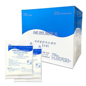 대한 멸균거즈 에이/9.5cm*9.5cm*8겹 5매*20포/4인치