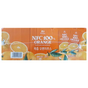 무배 NFC 100 착즙 오렌지 주스 (200ml x 24개), 24개, 200ml