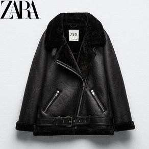 ZARA 자라 페이크 에코 레더 더블 페이스드 무스탕 Z1111