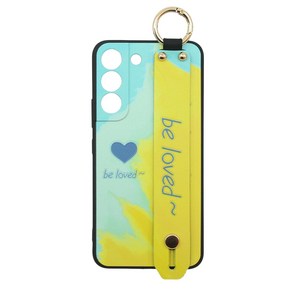 신서엔코 갤럭시S22케이스 갤럭시S22플러스케이스 갤럭시S22울트라케이스 Galaxy Phone Case SCS-1544 수채화 하트 핸드 스트랩 케이스