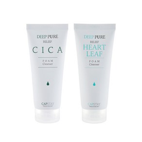캡스테이 딥 퓨어 릴리프 클렌징폼 시카 어성초, 시카+어성초SET, 1개, 150ml