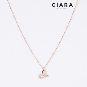 CIARA 14K Saviano 하프샤이닝 하트벨 목걸이(GoldPlated)