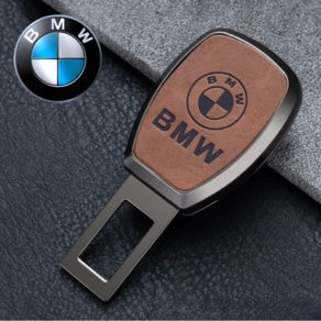 테크노컴퍼니 차량용 안전벨트 연장 클립 BMW 벤츠 아우디 폭스바겐 테슬라, 1개, BMW 브라운