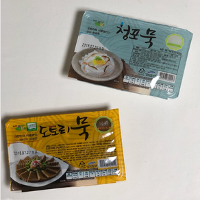 농민식품 국산도토리묵1팩 + 국산청포묵1팩, 420g, 1개