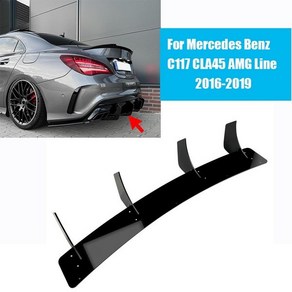 자동차 리어 범퍼 디퓨저 사이드 스플리터 스포일러 립 메르세데스 벤츠 C117 CLA45 AMG 라인 20162019 광택 블랙 4 핀, 1개