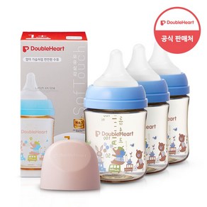 더블하트 모유실감 3세대 PPSU 애니멀타운160ml (S젖꼭지포함), 160ml, 3개